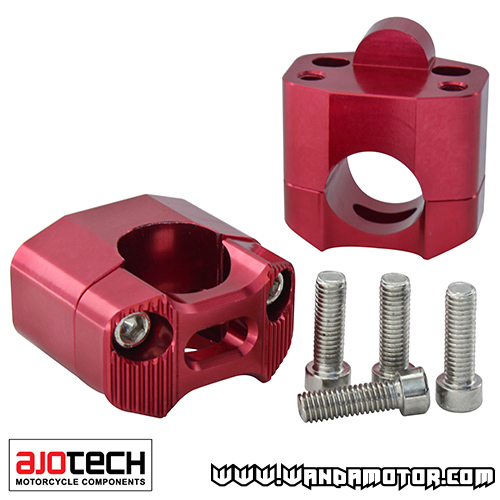 Handlebar mounting kit Ajotech fatbar red